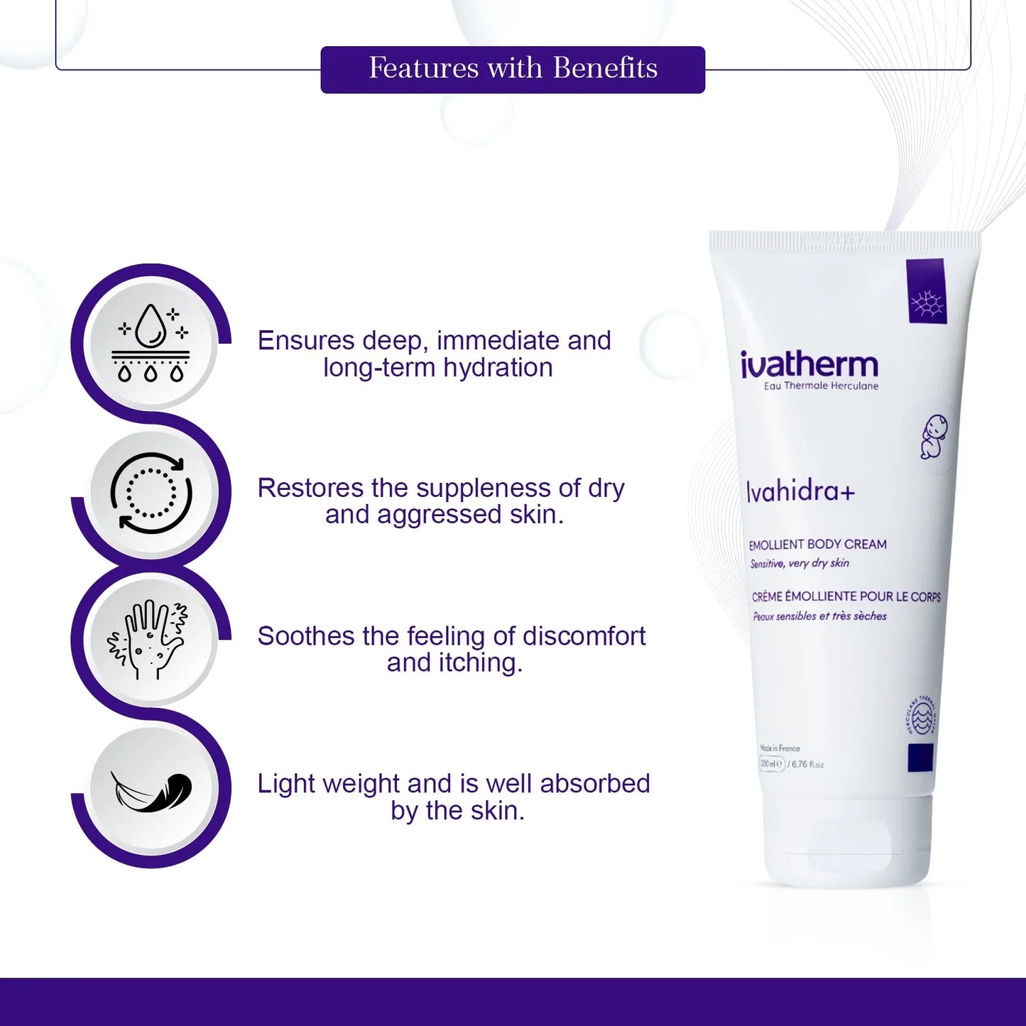 Ivahidra emollient body cream 200g