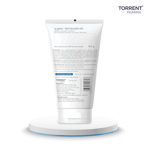 Dewsoft Moisturising Cream 150g with Coconut & Aloe for Daily Hydration - By Torrent Pharma