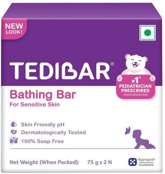 Tedibar Baby Bathing Bar (75 gm Each) - Pack of 10