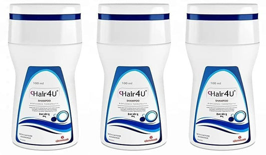 Hair4U Anti-hair Loss Shampoo & Conditioner | Biofluence Therapeutic Caffeine Shampoo For Hair Growth | Shampoo for Men & Women | Powered with 5 vital ingredients for hair growth ,100 ml x Pack of 3 KarissaKart