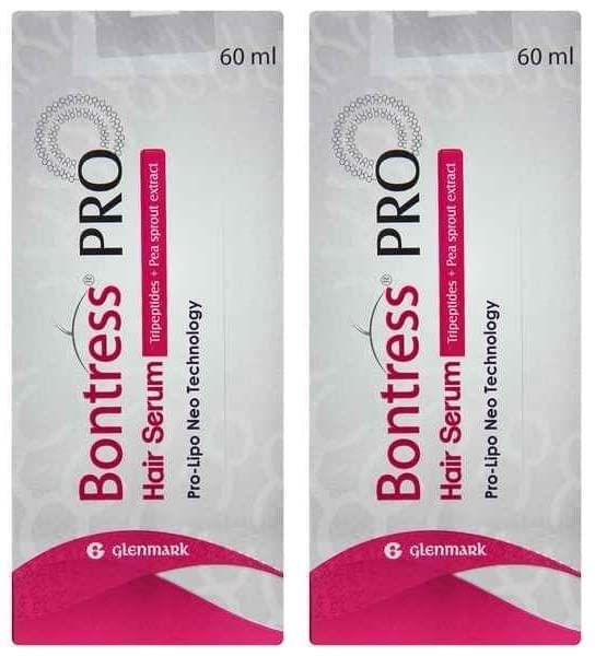 BONTRESS Pro Hair Serum for Hair Growth with Procapil I Capixyl I Anagain - Stimulates Regrowth I Fights Hair Loss I Adds lustre and Makes Hair Soft I 60ml, Pack of 2 KarissaKart