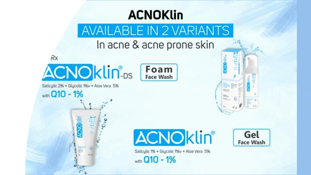 Acnoklin face wash gel 50g pack of 2