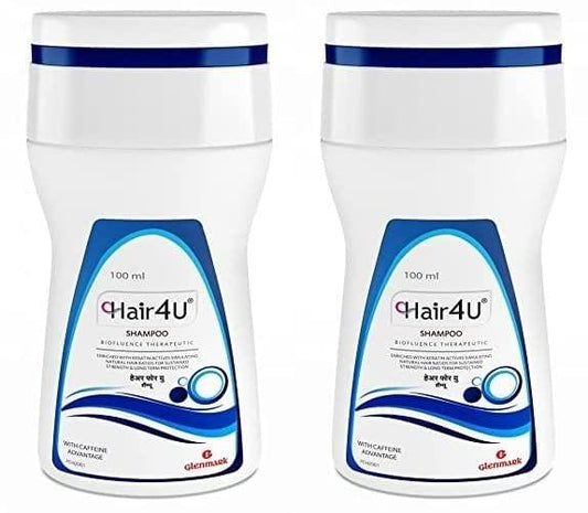 Hair4U Anti-hair Loss Shampoo & Conditioner | Biofluence Therapeutic Caffeine Shampoo For Hair Growth | Shampoo for Men & Women | Powered with 5 vital ingredients for hair growth ,100 ml x Pack of 2 KarissaKart