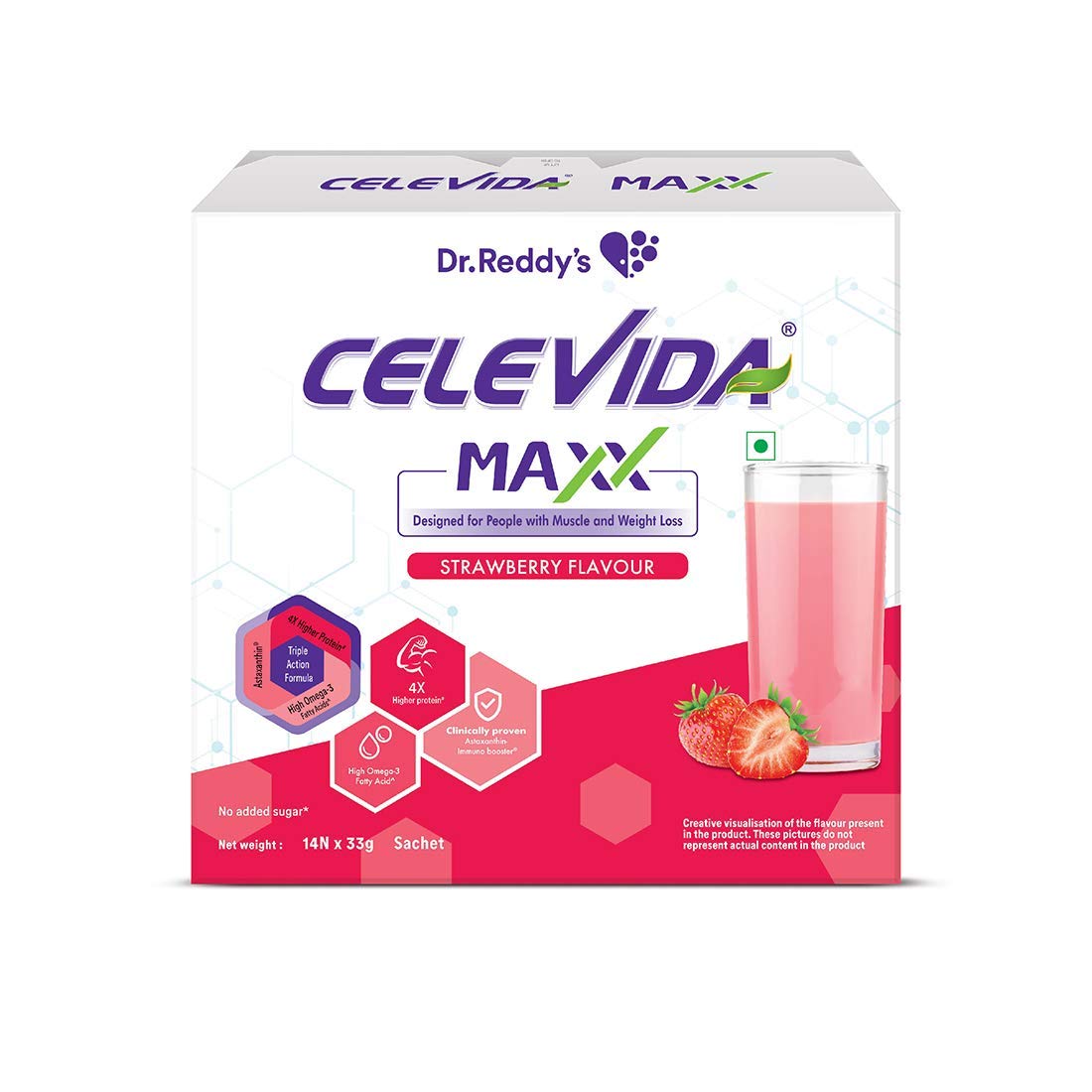 Celevida Maxx Strawberry Flavour 400G