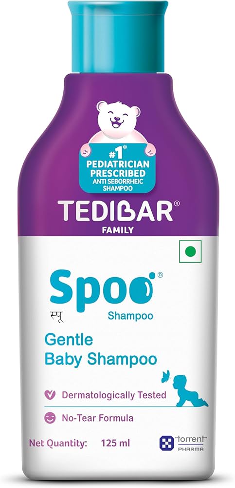 Spoo gentle baby shampoo 125ml No Tears | Gentle on Scalp | No. 1 Pediatrician Prescribed Shampoo*- By Torrent Pharma