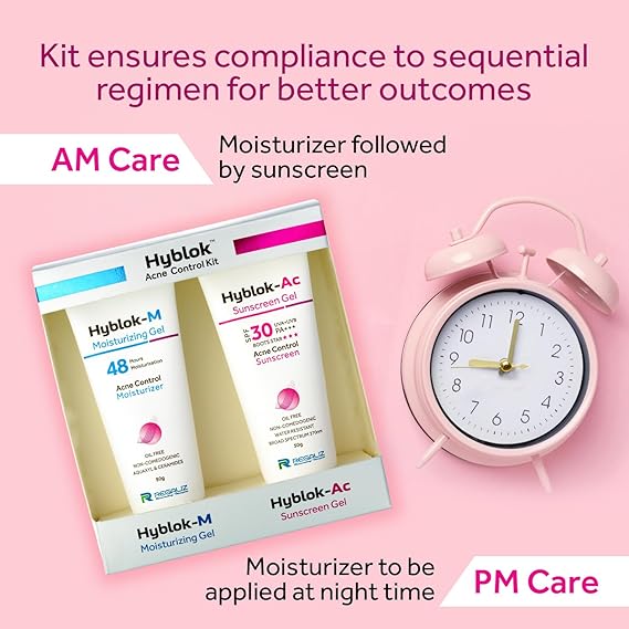 Regaliz Hyblok Acne Control Kit | Moisturzing Gel & Sunscreen Gel
