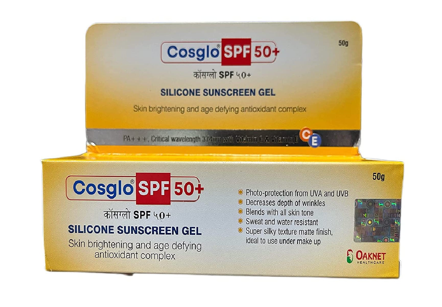 Cosglo Spf 50+ Silicone Sunscreen Gel 50G