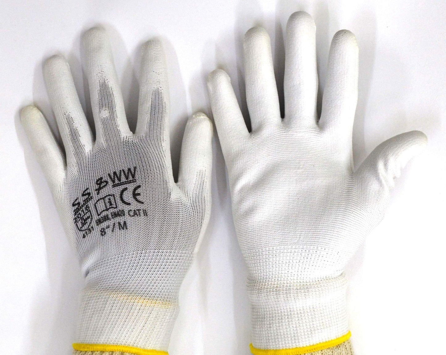 Karissa Polyurethane Palm Coated Gloves , 1 Pair (White) KarissaKart