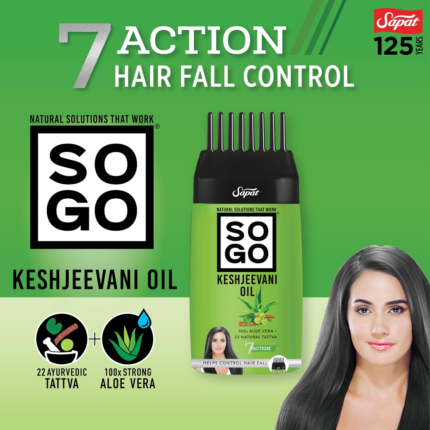 Sapat sogo keshjeevani oil 120ml pack of 2