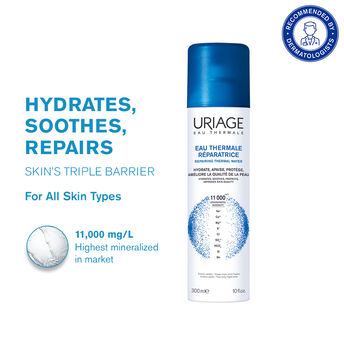 Uriage Thermal Water Mineralized Face Toner Mist Pure Natural Hydrates Soothes Repairs Skin Barrier 300ML