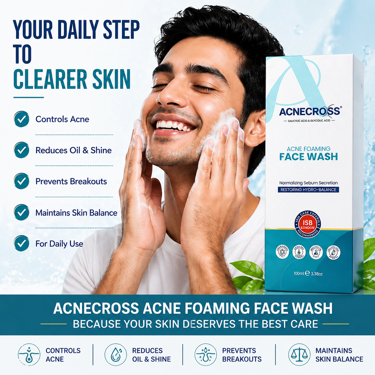 Acnecross Acne Foaming Face Wash 100ml