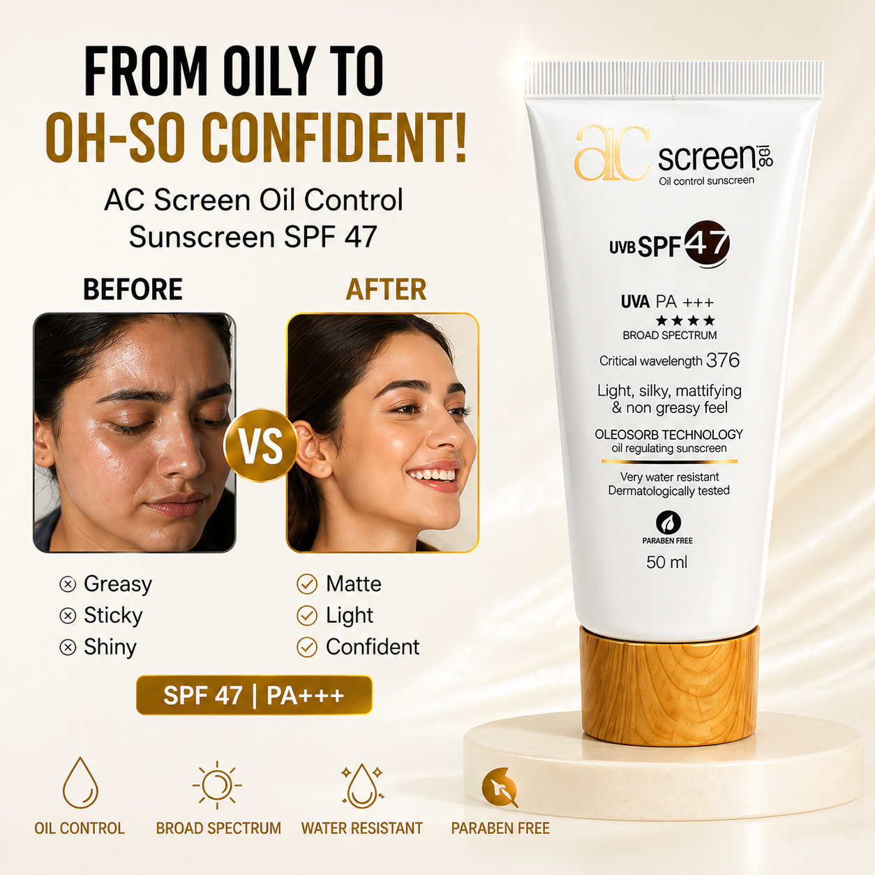 Ac Screen Sunscreen Gel, 50ml
