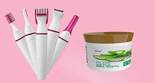Sweet 5In1 Electric Trimmer And Aloe vera 230gm Combo Eyebrows Trimmer