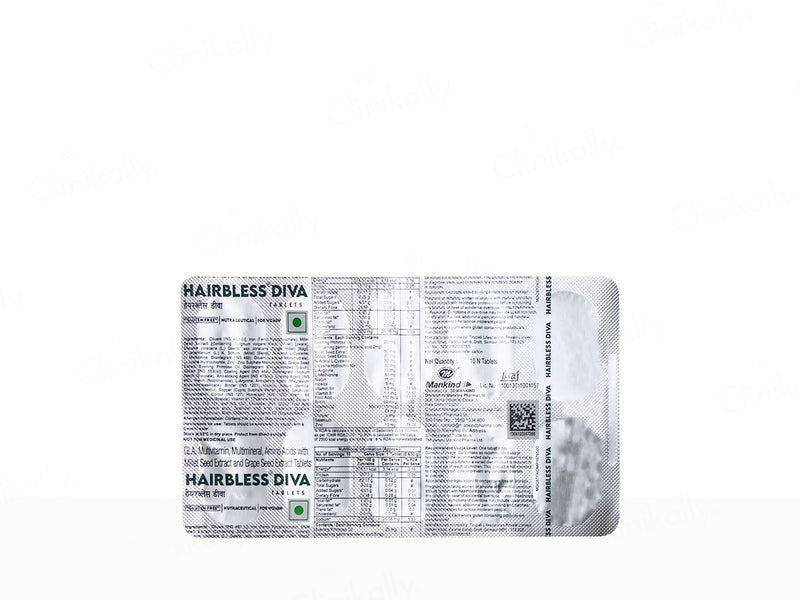 Hairbless Diva Nutraceutical Tablet For Women