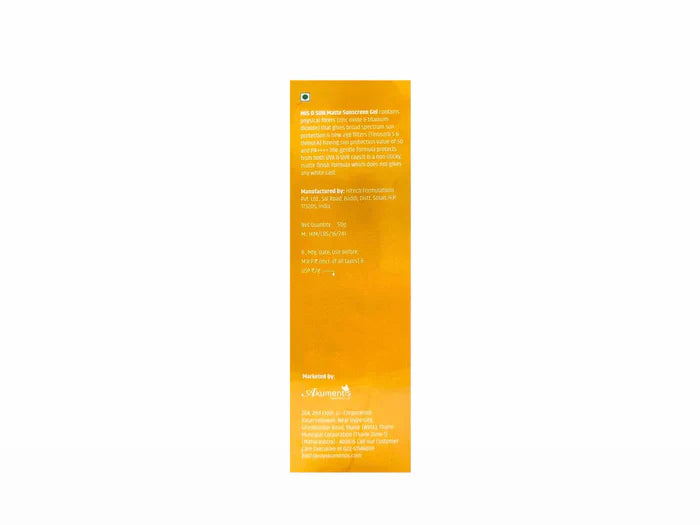 Mis D Sun matte sunscreen spf 50 gel 50g