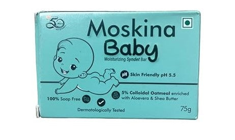 Moskina Baby Moisturizing Syndet Bar 75gm | Pack of 3