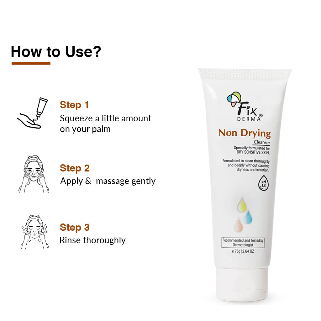 Fixderma non drying cleanser 75g
