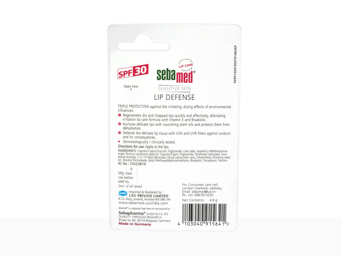 Sebamed Lip Defense Triple Protection SPF 30