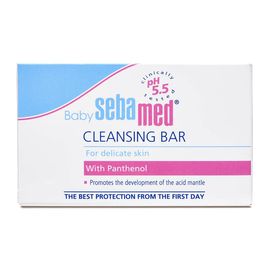 Sebamed Baby Cleansing Bar 100g|Ph 5.5 | With Panthenol|No tears & Soap Free bar| For Delicate skin KarissaKart