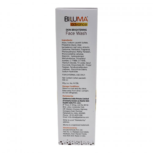 Biluma Advance Skin Brightening Face Wash, 100ml
