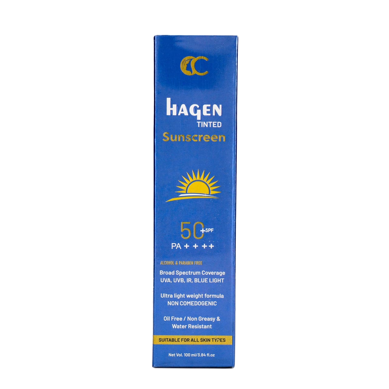 Hagen tinted sunscreen spf 50+ PA++++ 100ml |Cosmoedge