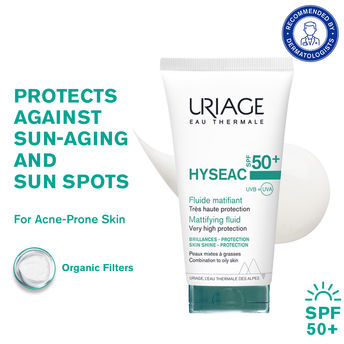 Uriage Hyseac Mattifying Fluid SPF50+ Light & Matt Texture Combination Oily Skin Dermat Recommended 50ML
