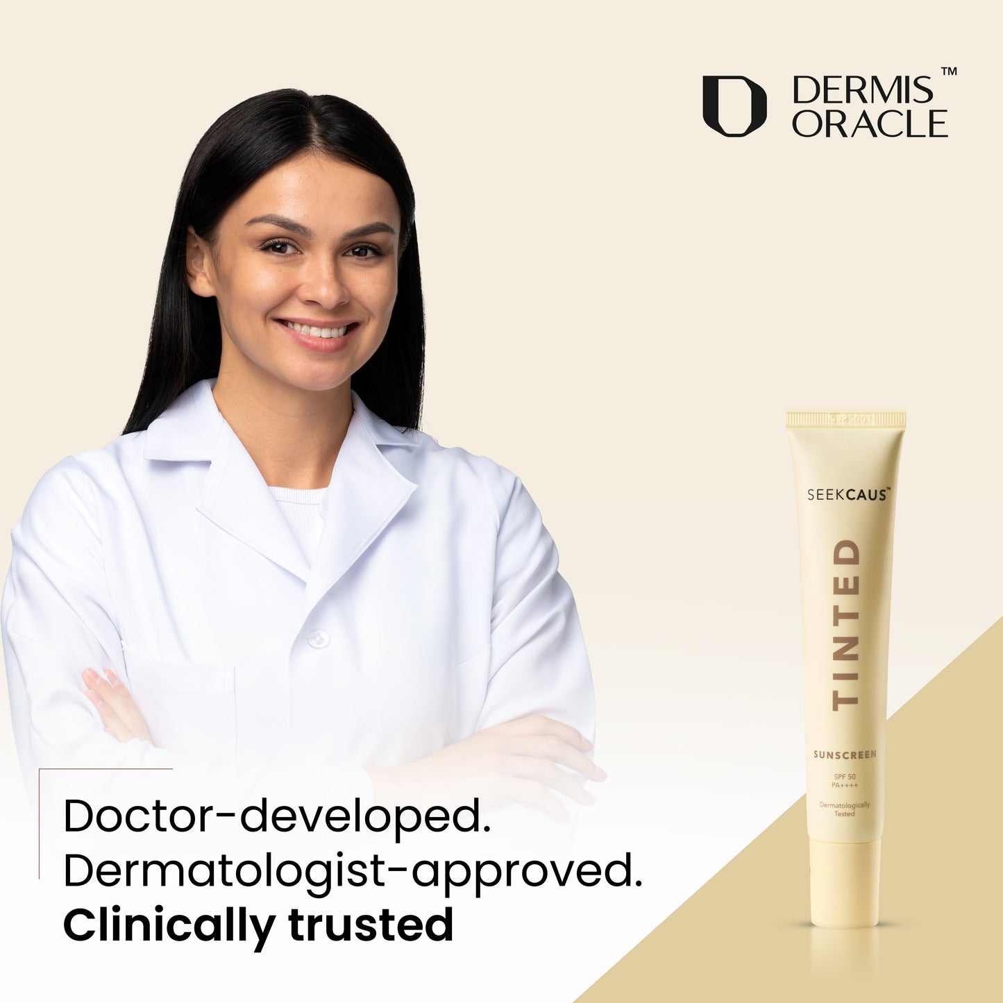 Seekcaus Tinted Sunscreen Gel SPF 50 PA++++