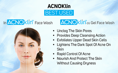 Acnoklin face wash gel 50g pack of 2