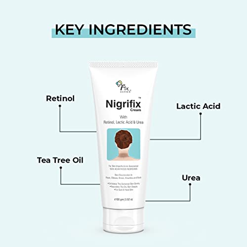 Fixderma Nigrifix cream for Acanthosis Nigricans | For Dark Body Parts Like Neck, Knuckles, Armpits, Ankles, Thighs, Elbows | Exfoliant- 100g