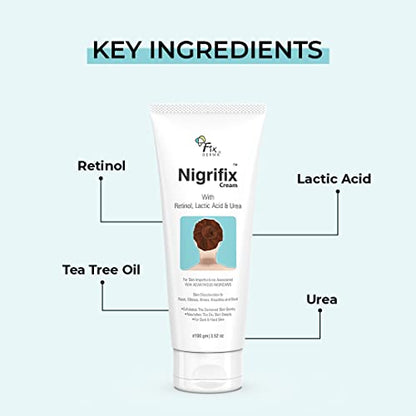 Fixderma Nigrifix cream for Acanthosis Nigricans | For Dark Body Parts Like Neck, Knuckles, Armpits, Ankles, Thighs, Elbows | Exfoliant- 100g