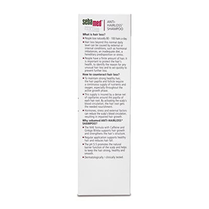 Sebamed Anti- Hairloss Shampoo 200Ml|Ph 5.5|Reduces Hairloss|Caffeine&Gingko Biloba|All Hair Types
