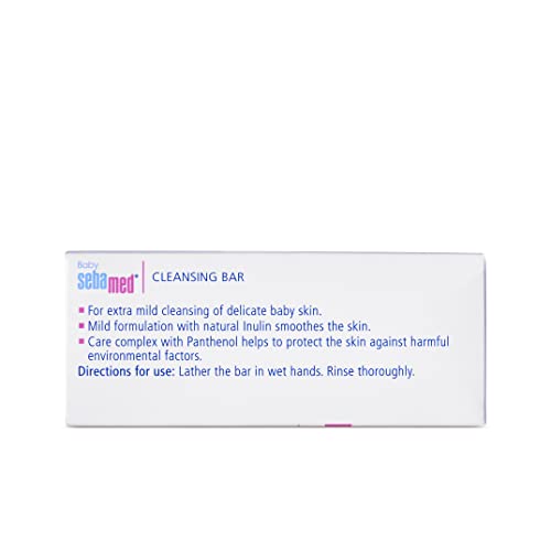 Sebamed Baby Cleansing Bar 150g|Ph 5.5 | With Panthenol|No tears & Soap Free bar| For Delicate skin