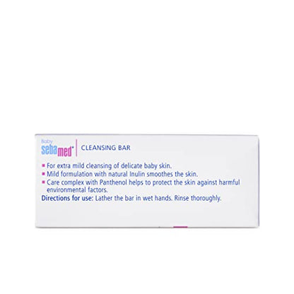 Sebamed Baby Cleansing Bar 150g|Ph 5.5 | With Panthenol|No tears & Soap Free bar| For Delicate skin