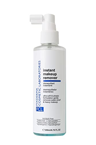 Fixderma Cosmetic Laboratories Biphasic Instant makeup remover, Removes eye makeup, lip makeup, waterproof makeup, Strengthens lashes, Refreshes & hydrates the skin, Suits all skin types, 200ml