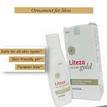 LITEZA SKIN LOTION GOLD Enriched Gluthathione + And Vitamin C (50 ML )
