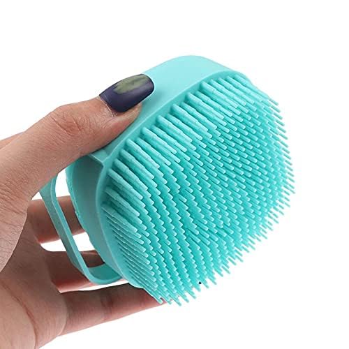 Body Scrubber with Soap Dispenser Brush, Silicone Exfoliating Brushes, Soft Body Exfoliator, Bath Loofah for Babies, Kids, Women, Men and Pets (Multicolor) - Pack of 1