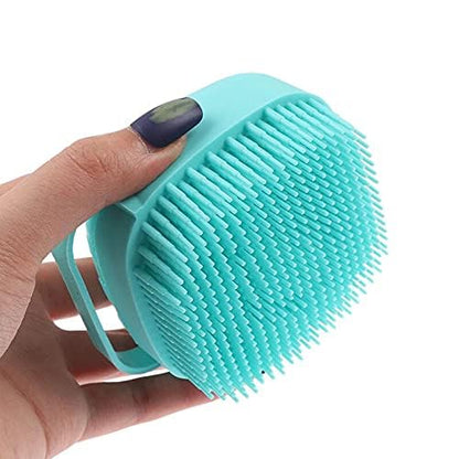 Body Scrubber with Soap Dispenser Brush, Silicone Exfoliating Brushes, Soft Body Exfoliator, Bath Loofah for Babies, Kids, Women, Men and Pets (Multicolor) - Pack of 1