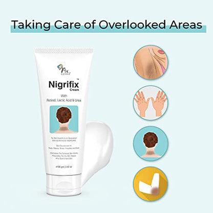 Fixderma Nigrifix cream for Acanthosis Nigricans | For Dark Body Parts Like Neck, Knuckles, Armpits, Ankles, Thighs, Elbows | Exfoliant- 100g