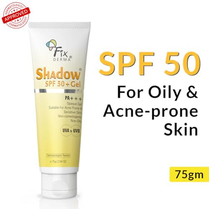 Fixderma Shadow SPF 50+ Gel Sunscreen For Oily Skin 75gms