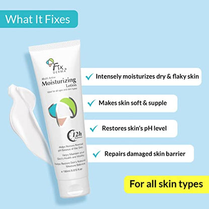 Fixderma Moisturizing Lotion Daily Moisturizer for Dry Skin 150ml helps improe and fix