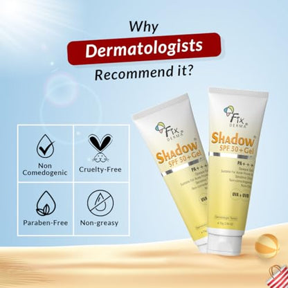 Fixderma Shadow SPF 50+ Gel Sunscreen For Oily Skin 75gms