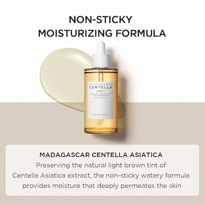 SKIN1004 Madagascar Centella Asiatica Ampoule Facial Serum |100% Centella Asiatica Extract for Soothing Sensitive and Acne-prone Skin, 30ml