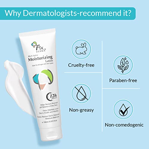 Fixderma Moisturizing Lotion Daily Moisturizer for Dry Skin 150ml dermatologiists recommended 