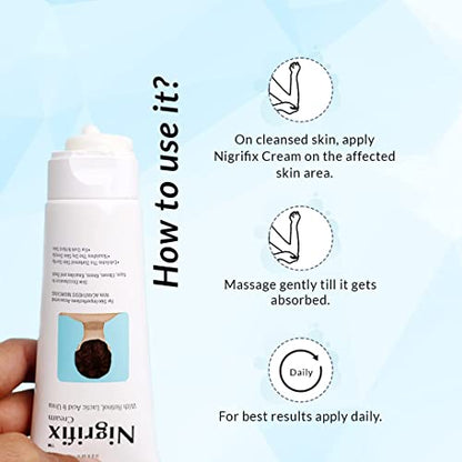 Fixderma Nigrifix Cream for Acanthosis Nigricans with Lactic Acid | Dermatologist Tested Retinol Cream | Hyperpigmentation Removal Cream | For Dark Body Parts like Neck, Ankles, Knuckles, Armpits, Thighs & Elbows | Exfoliant - 50g
