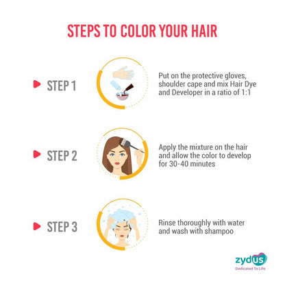 Cuticolor Hair Coloring Cream, Hair Color, 60g + 60g - Dark Brown (Pack of 1)