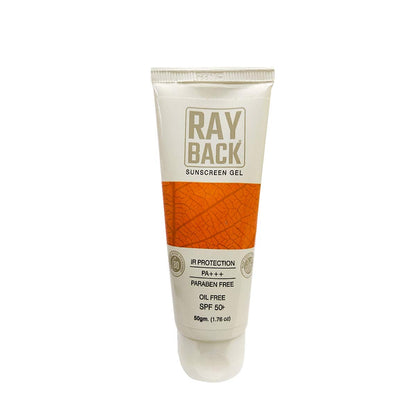 RayBack Sunscreen Gel With IR protection | Sunscreen With SPF 50 + | Paraben free, Oil Free | 50Gm