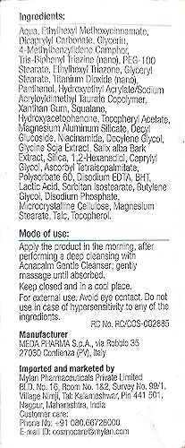 ACNACALM DAILY FACE CREAM SPF 30 20ML |MYLAN| PACK OF 1