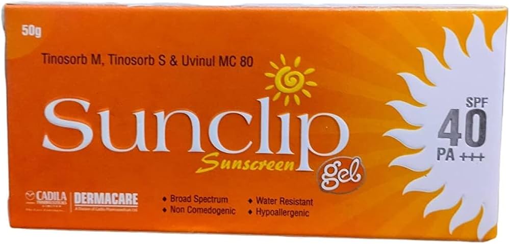 Cadila Sunclip Sunscreen SPF 40 Gel 50g