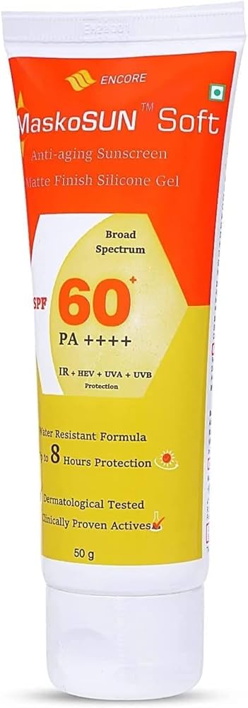 Maskosun soft spf 60 sunscreen gel 50g pack of 2