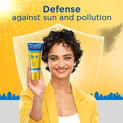 La Shield Pollution Protect | Mineral Based Sunscreen Gel | For Expert Urban Protection, SPF 50 And PA+++, 50 Grams (Pack of 2)